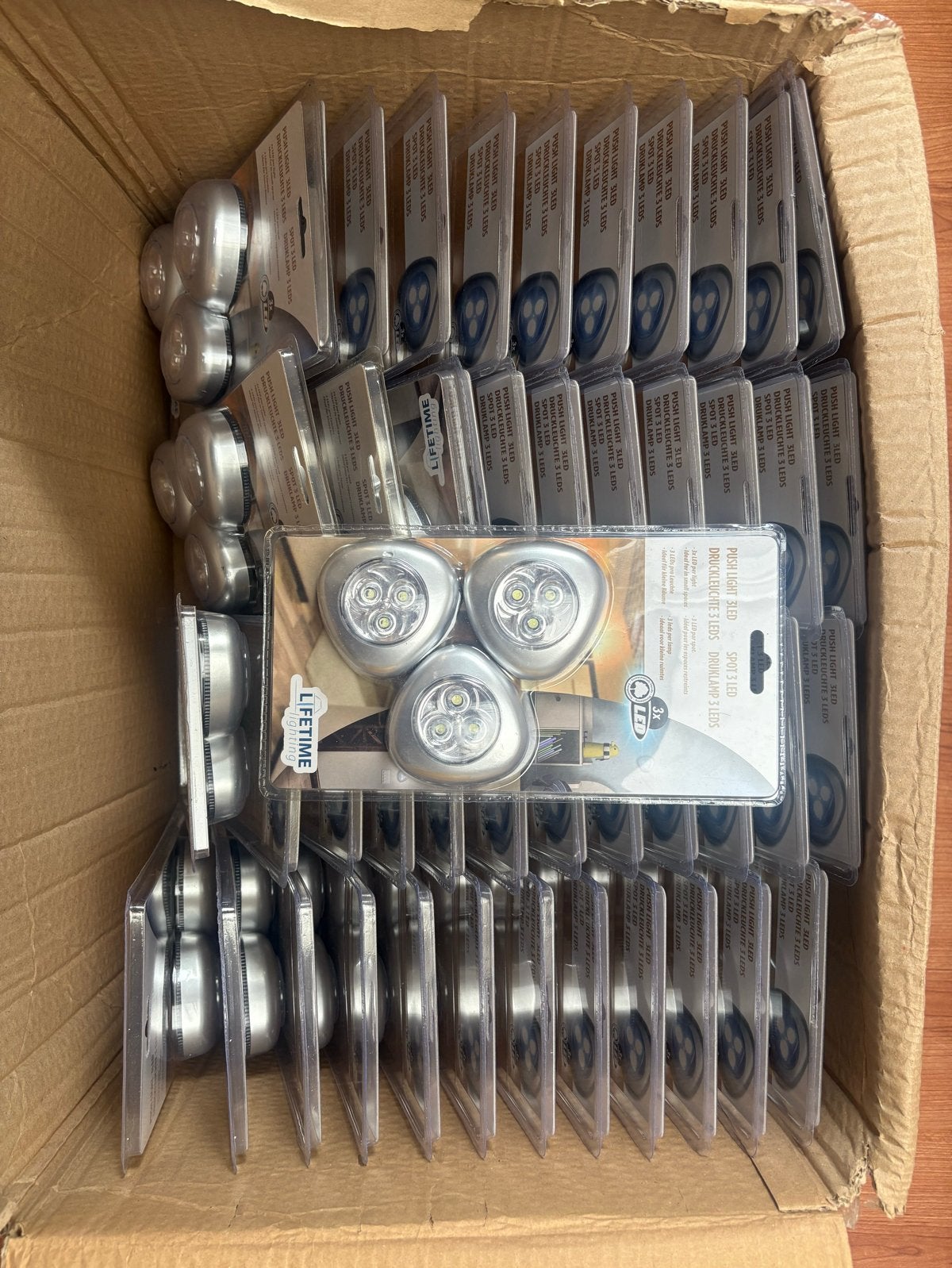 Partij Lifetime Lighting LED Druklichten - Set van 3, Ophalen of Verzenden, Nieuw, Overige merken, Led-lamp