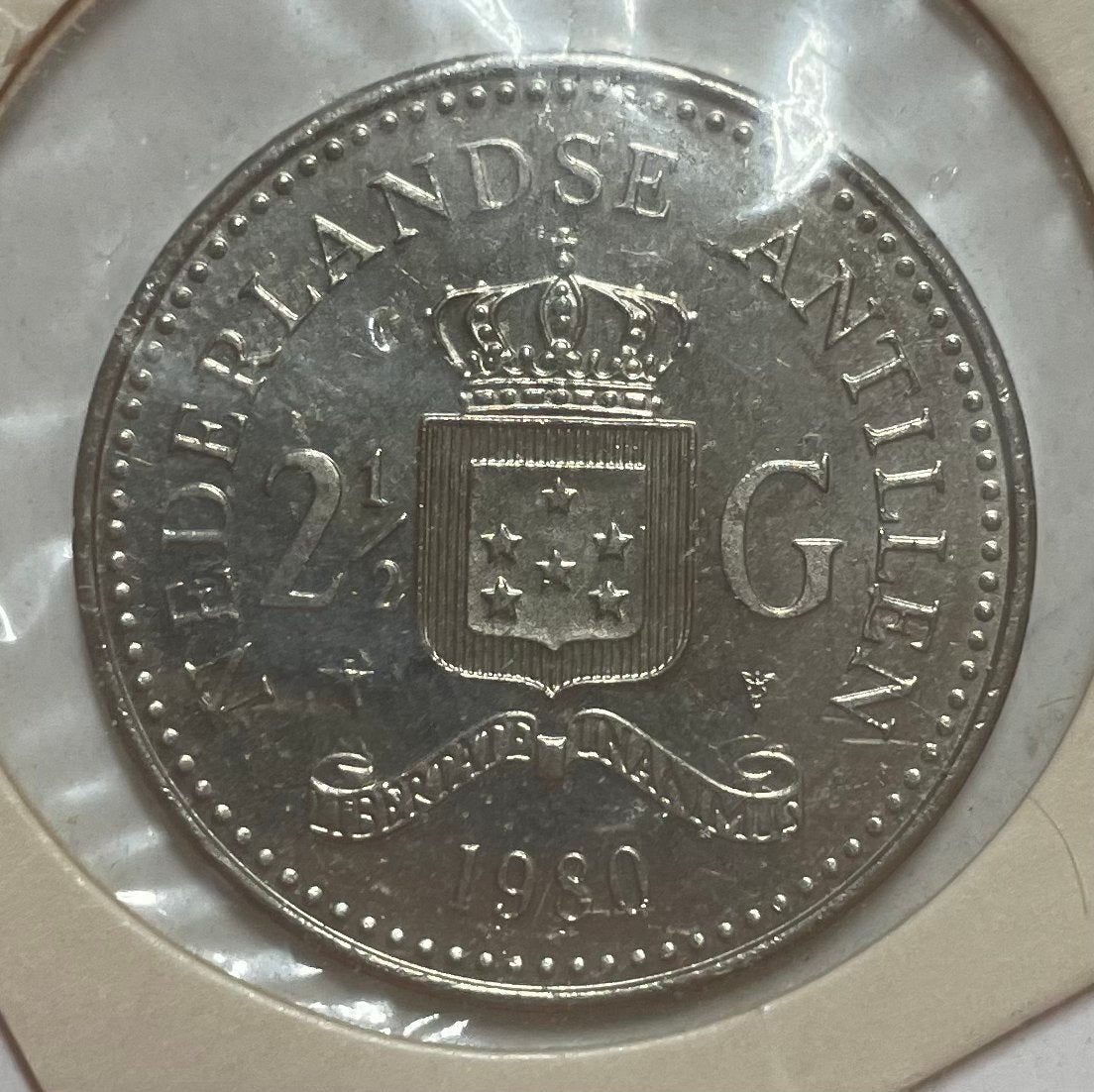 2,5 gulden Nederlandse Antillen 1980, Postzegels en Munten, Munten | Nederland, Ophalen of Verzenden, Koningin Juliana