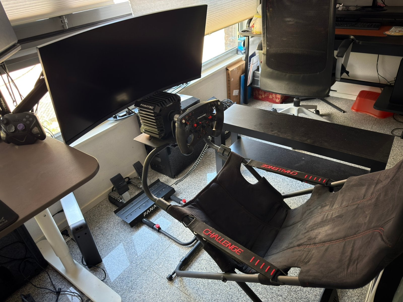 Complete Fanatec Sim Racing Set met Ultrawide 34 QHD monitor, Ophalen, Racestuur, Zo goed als nieuw, Direct drive