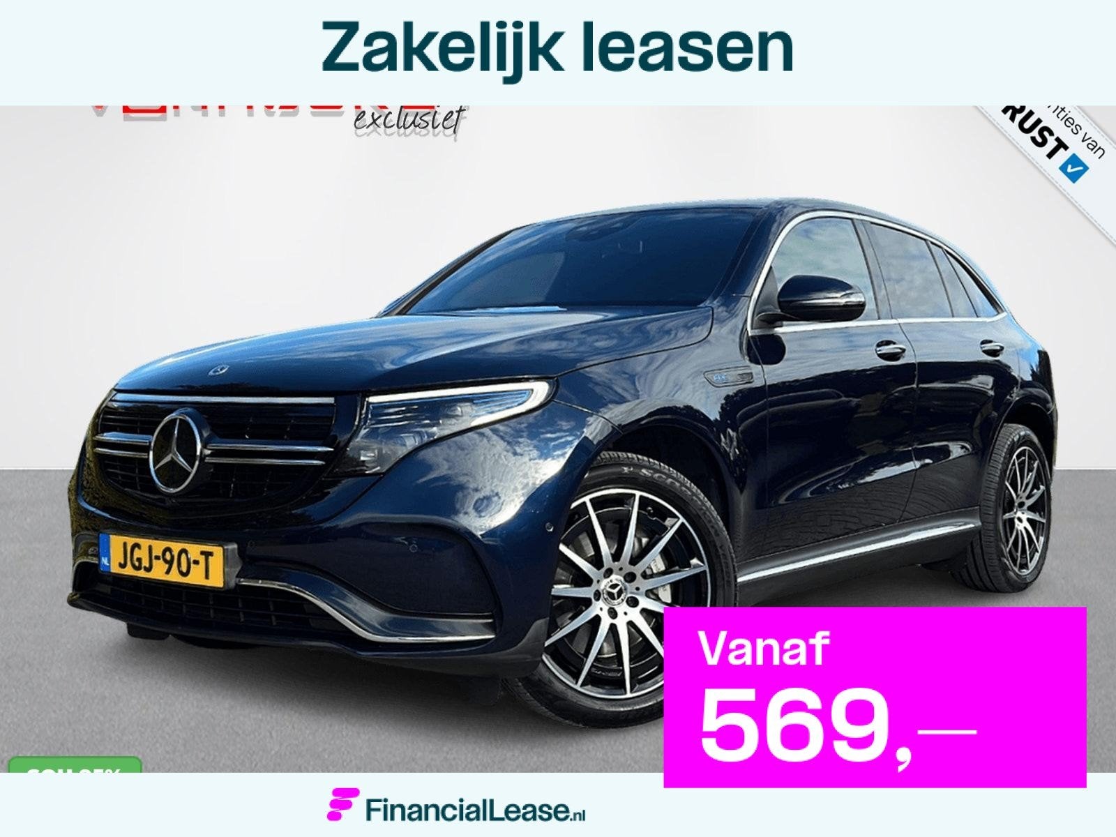 Mercedes EQC 400 4MATIC AMG Line Premium Plus 80 kWh, Automaat, 2395 kg, 80 kWh, Blauw