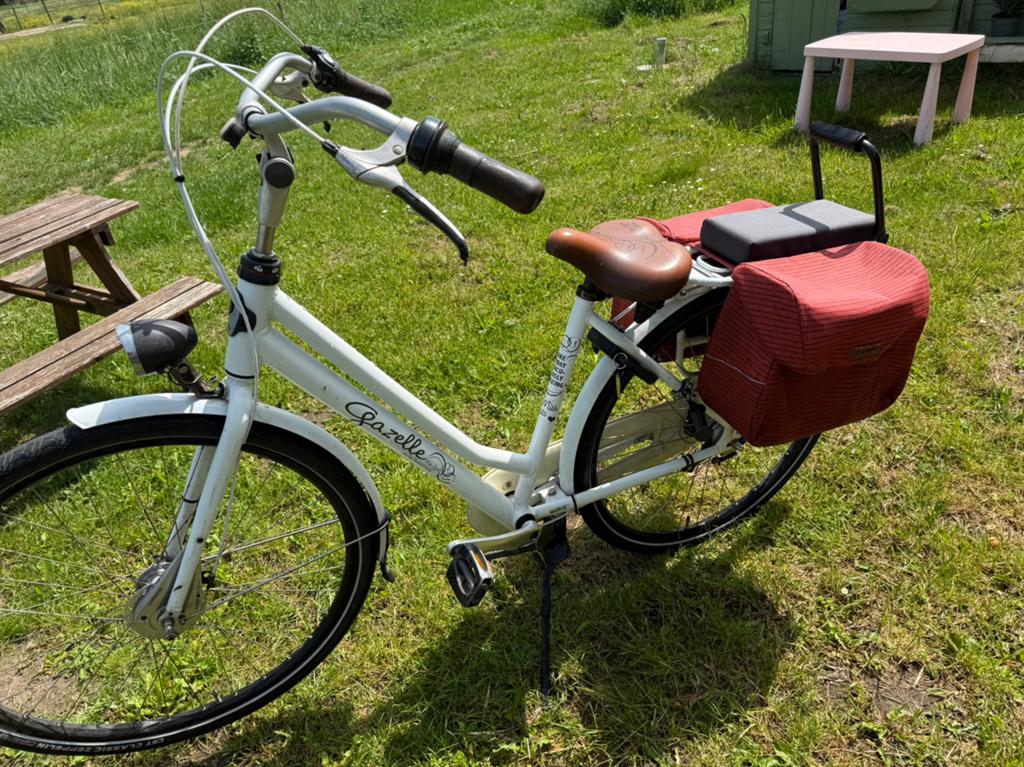 Witte dames fiets van gazelle, Ophalen, Gebruikt, Versnellingen, Gazelle