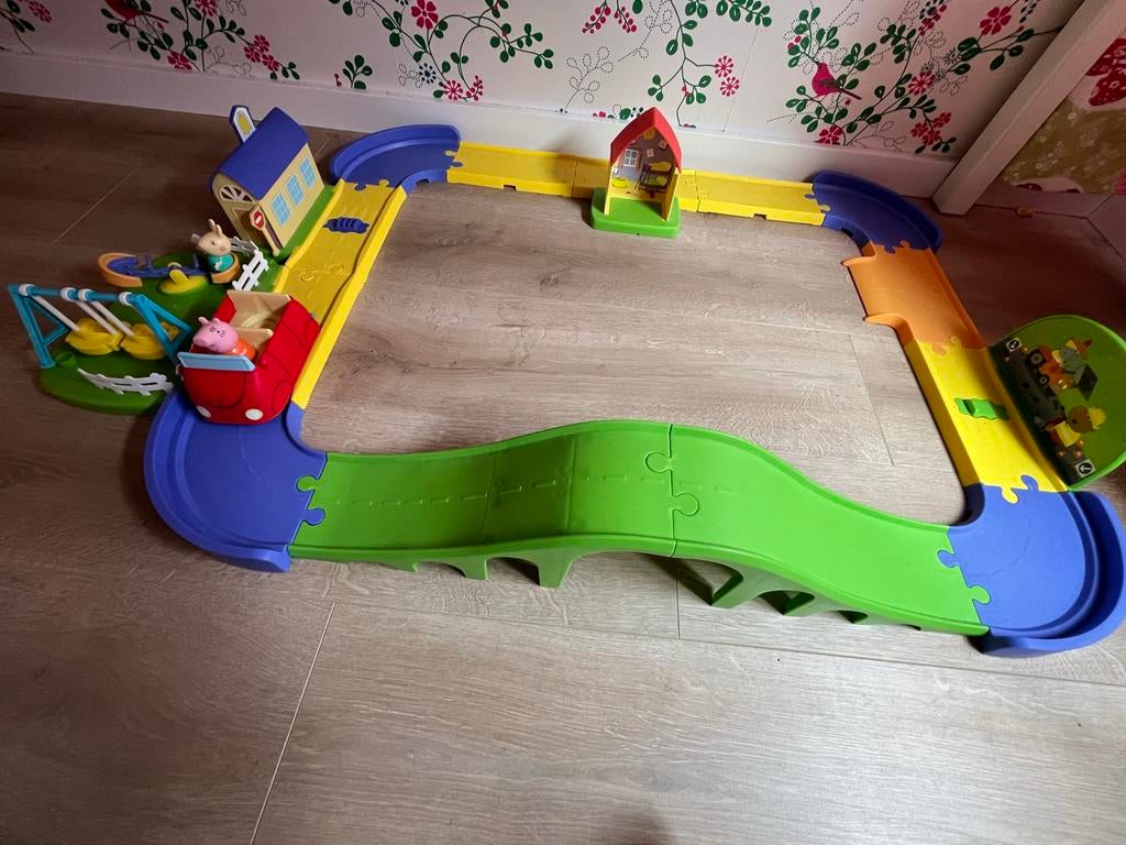 Peppa Pig Grote Baan met Auto en Geluid, Ophalen of Verzenden, Gebruikt, Jongen of Meisje