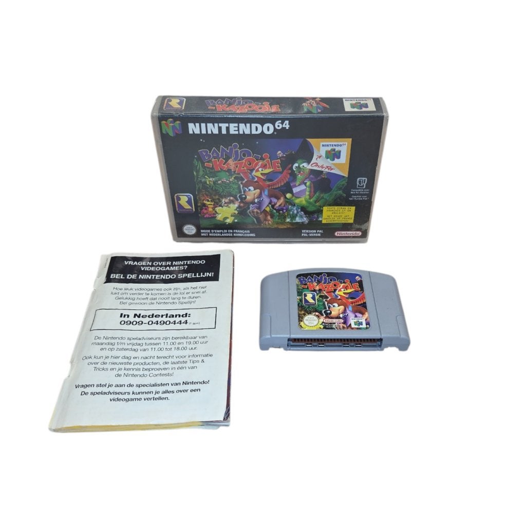 Banjo Kazooie Nintendo 64 Game Incl. Handleiding | Gebruikt, Nintendo, Gebruikt, Support@nintendo.com, 11-1 Hokotate-cho, Kamitoba, Minami-ku
Kyoto 601-8501
Japan
