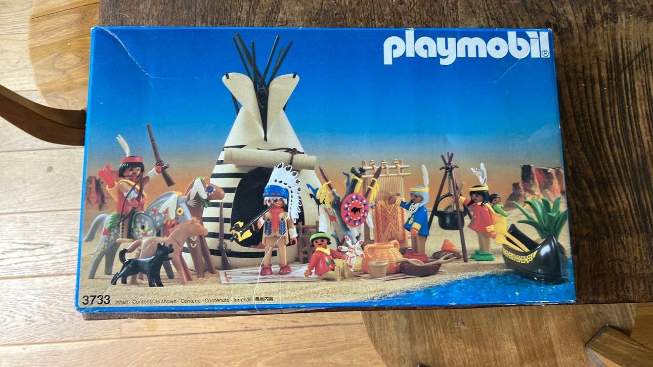 Playmobil Indianen set met tipi en figuren 3733, Gebruikt, Complete set, Ophalen of Verzenden, Figuren