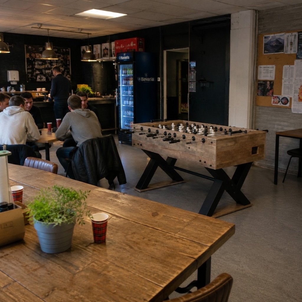 Mancave voetbaltafel pro eiken - Speeltafel - Tafelvoetbal, Kouwehoek 1b, Cave & Garden, Nieuw, Ophalen of Verzenden