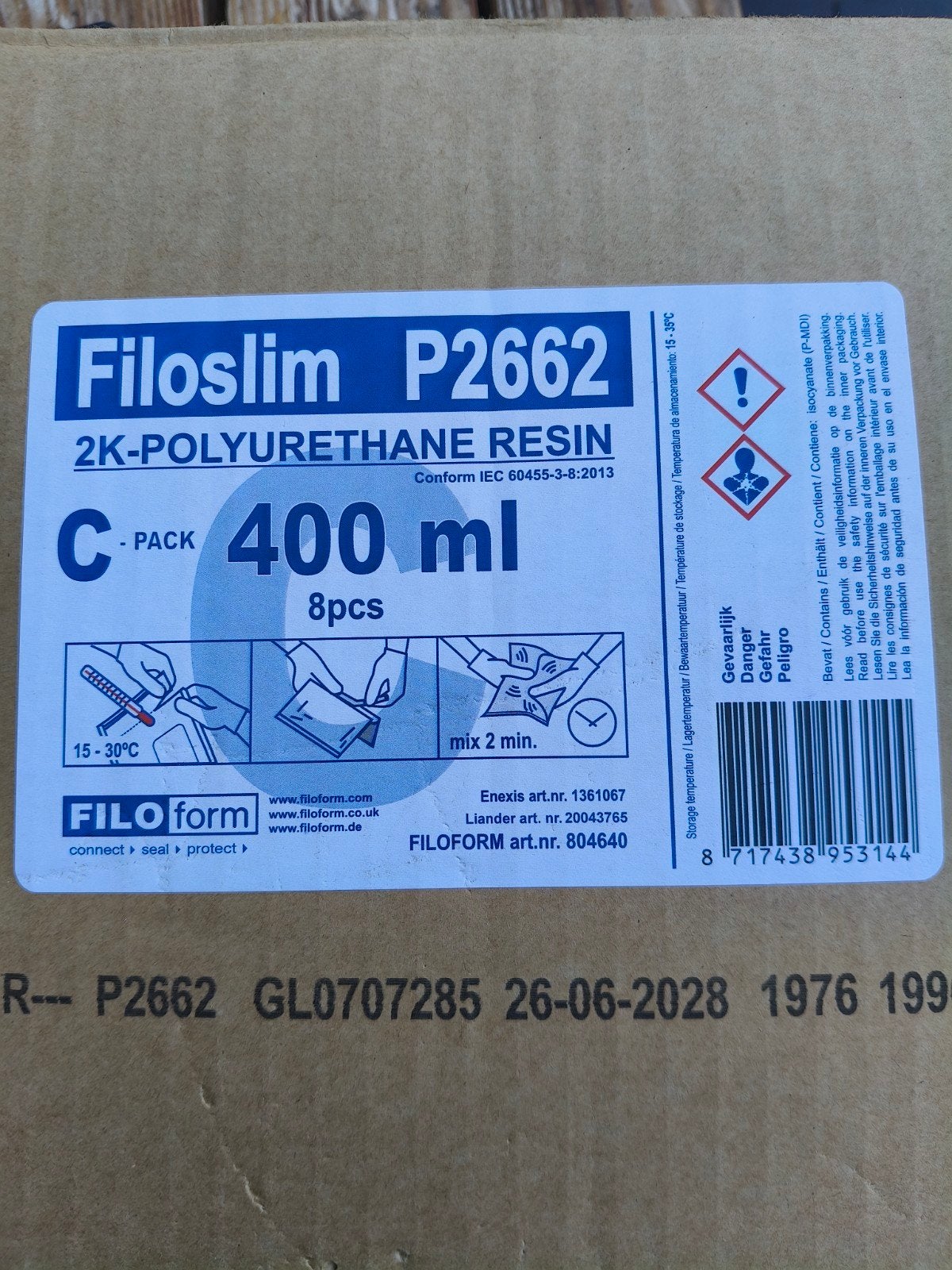 filoform 400ml 1500ml kunsthars/giethars, Ophalen of Verzenden, Nieuw