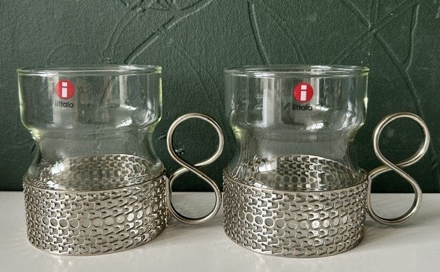 Iittala Tsaikka set theeglazen Fins design, Ophalen of Verzenden
