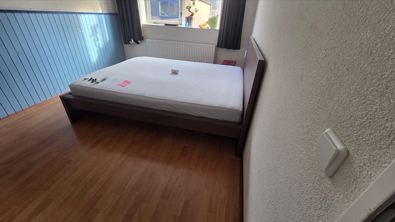 Ikea bed 160x200 - Tweepersoonsbed, Ophalen, Gebruikt, Bruin, Tweepersoons