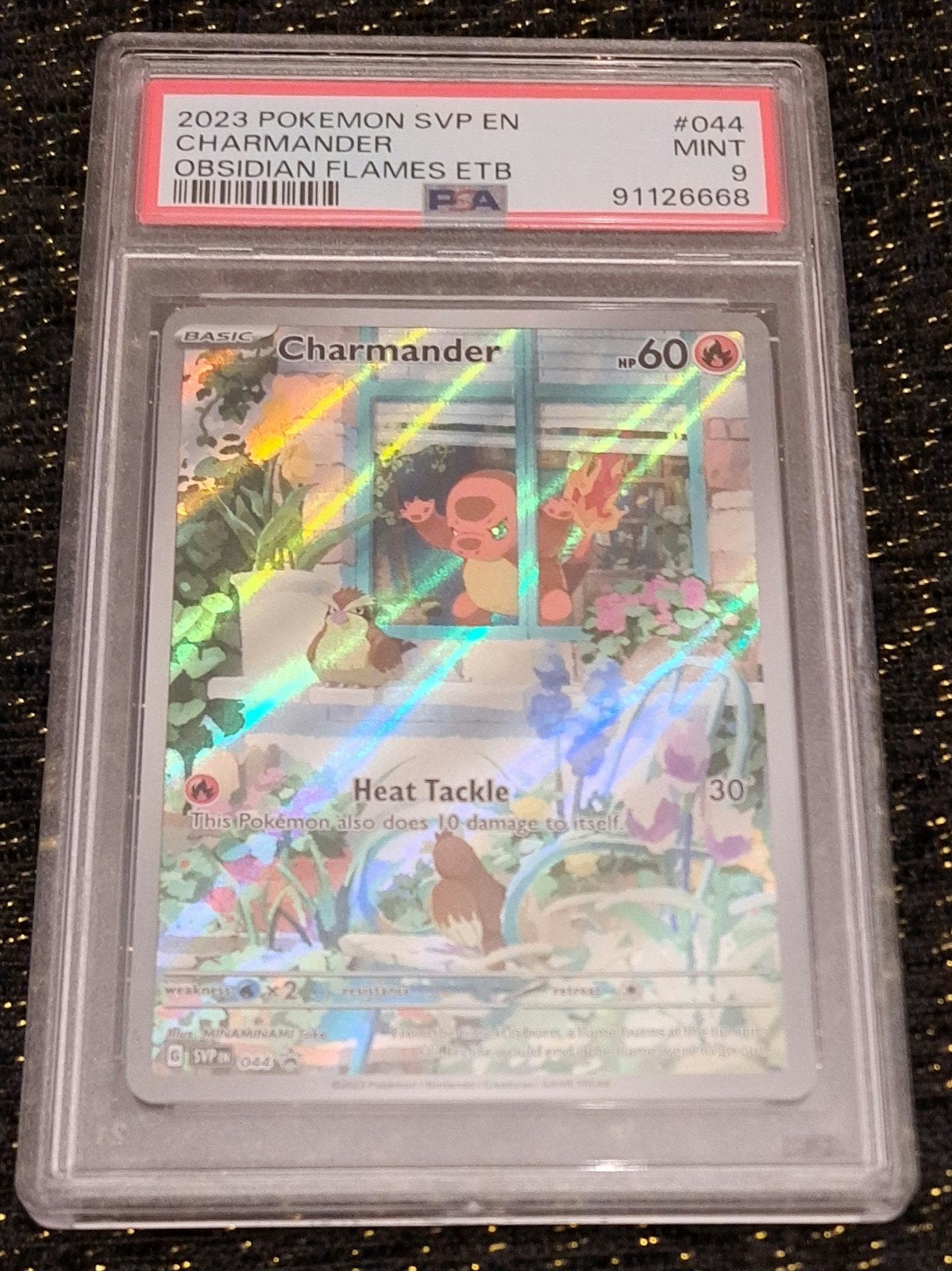 Charmander #044 PSA 9 Obsidian Flames, Ophalen, Zo goed als nieuw, Losse kaart, Foil