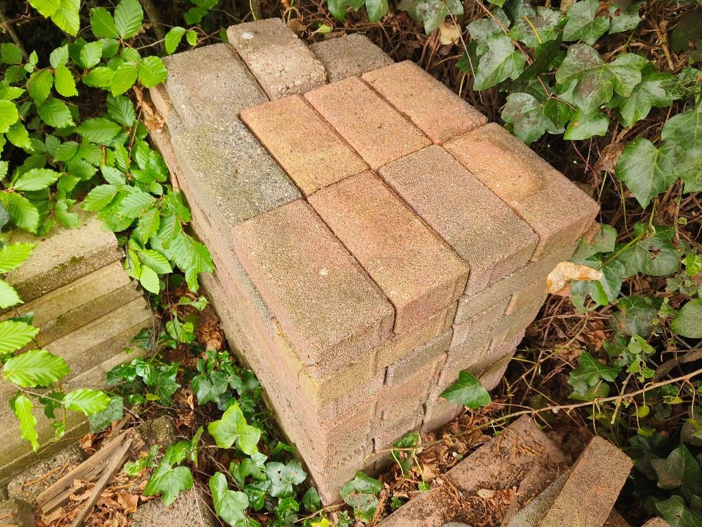 Rechthoek tegels gratis afhalen, Tuin en Terras, Ophalen, Gebruikt, Minder dan 5 m², Beton