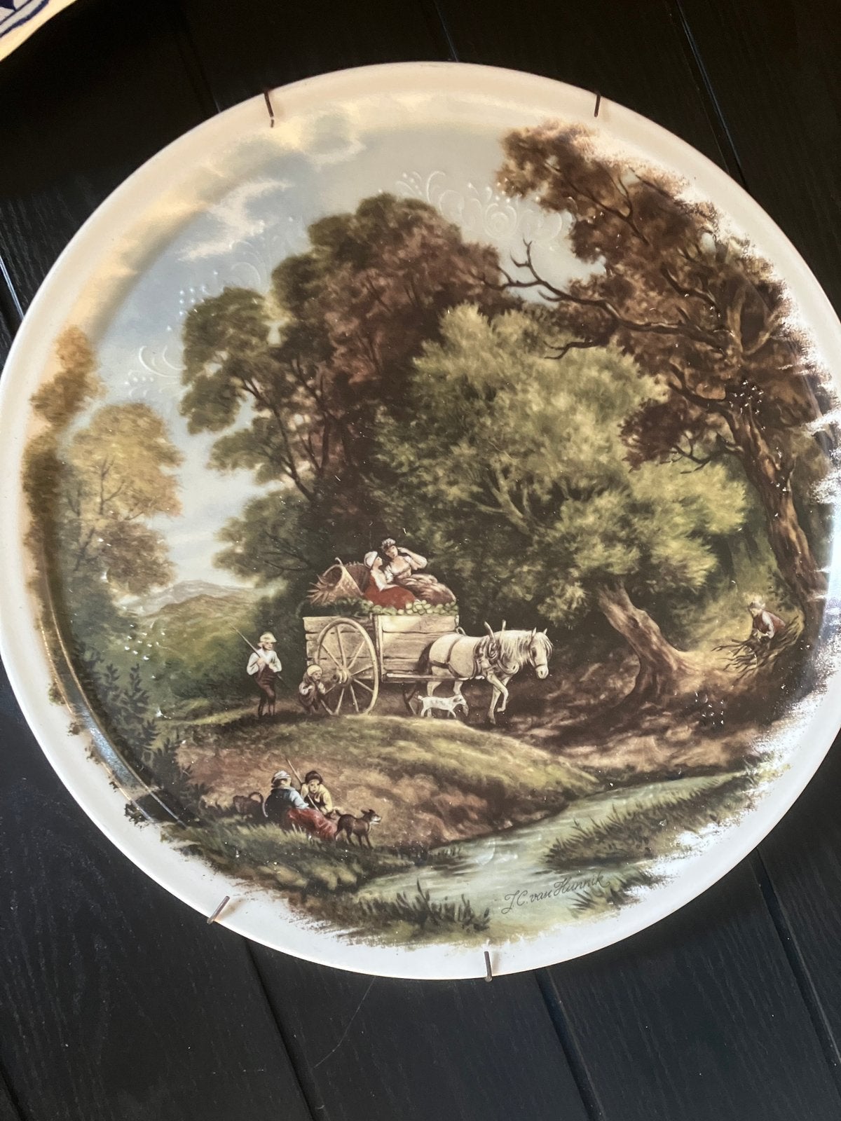 J.c.van Hunnik wandbord met wandklem, Ophalen of Verzenden
