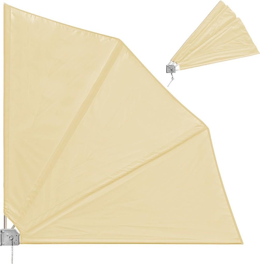 Balkonscherm opvouwbaar 140x140cm Beige, Ophalen of Verzenden, Nieuw