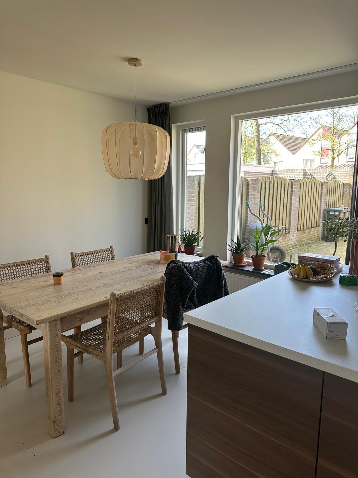 Houten eettafel, Ophalen, Gebruikt, 200 cm of meer, 50 tot 100 cm