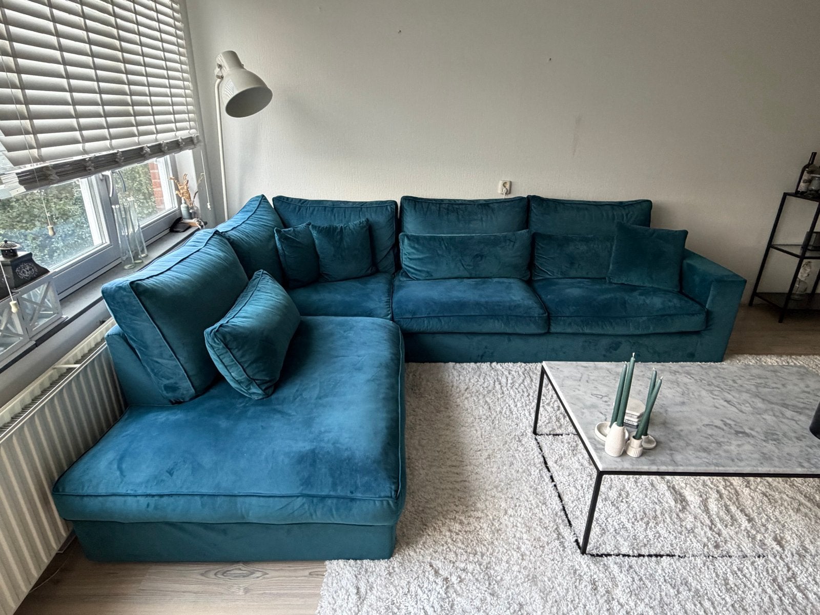 Ruime hoekbank met linkerhoek - 320x240cm, Ophalen, Gebruikt, 100 tot 125 cm, Hoekbank