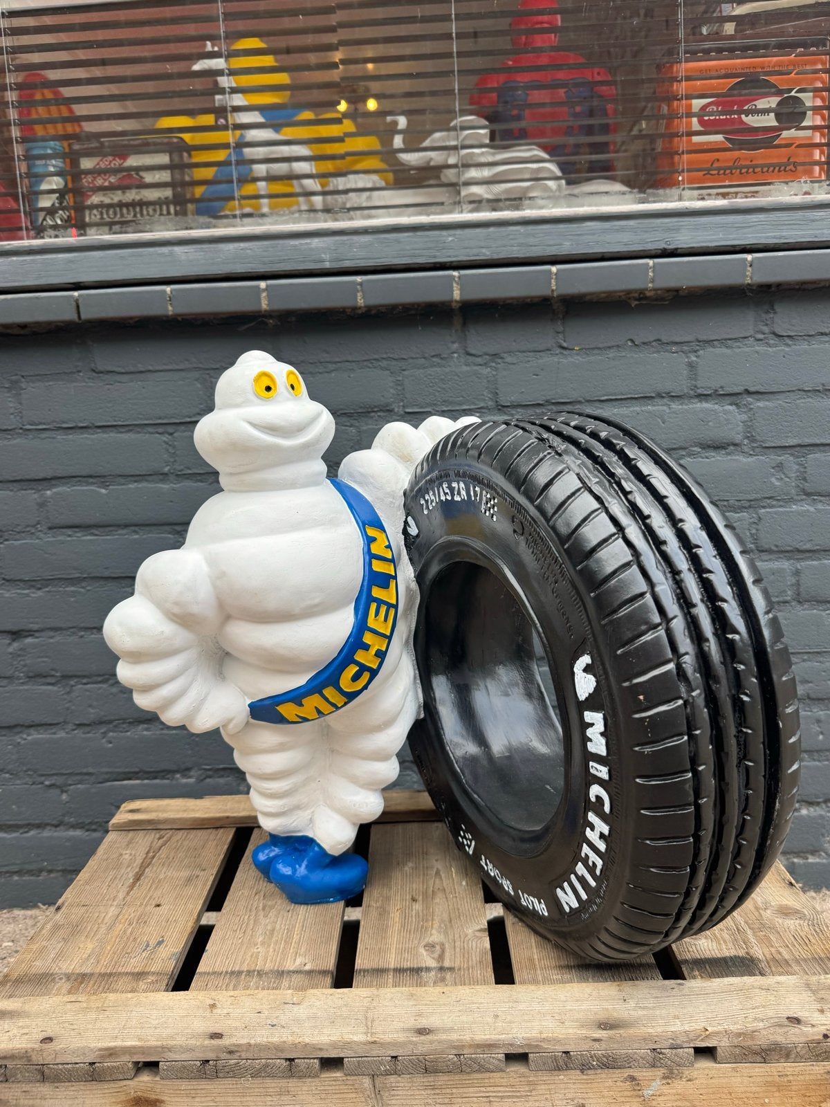 Michelin Bibendum met band - Decoratie, Ophalen, Gebruikt, Gebruiksvoorwerp