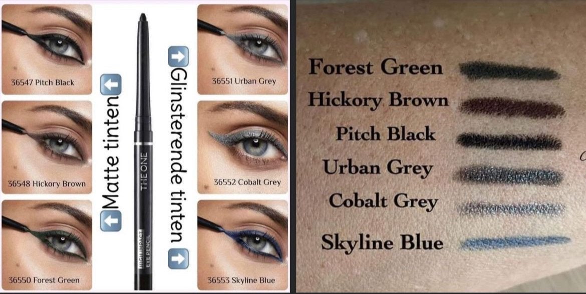 Oriflame oogpotlood eyeliner draaibaar zwart blauw grijs, Ophalen of Verzenden, Nieuw, Blauw, Ogen