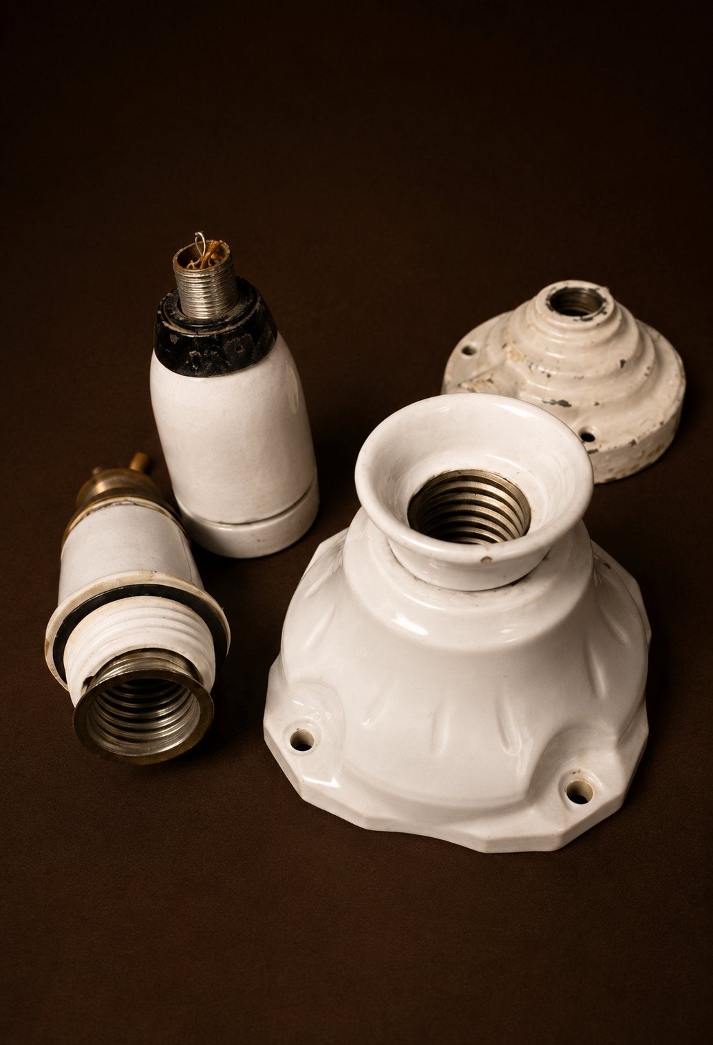 Set porseleinen lamphouders en fittingen, Ophalen of Verzenden