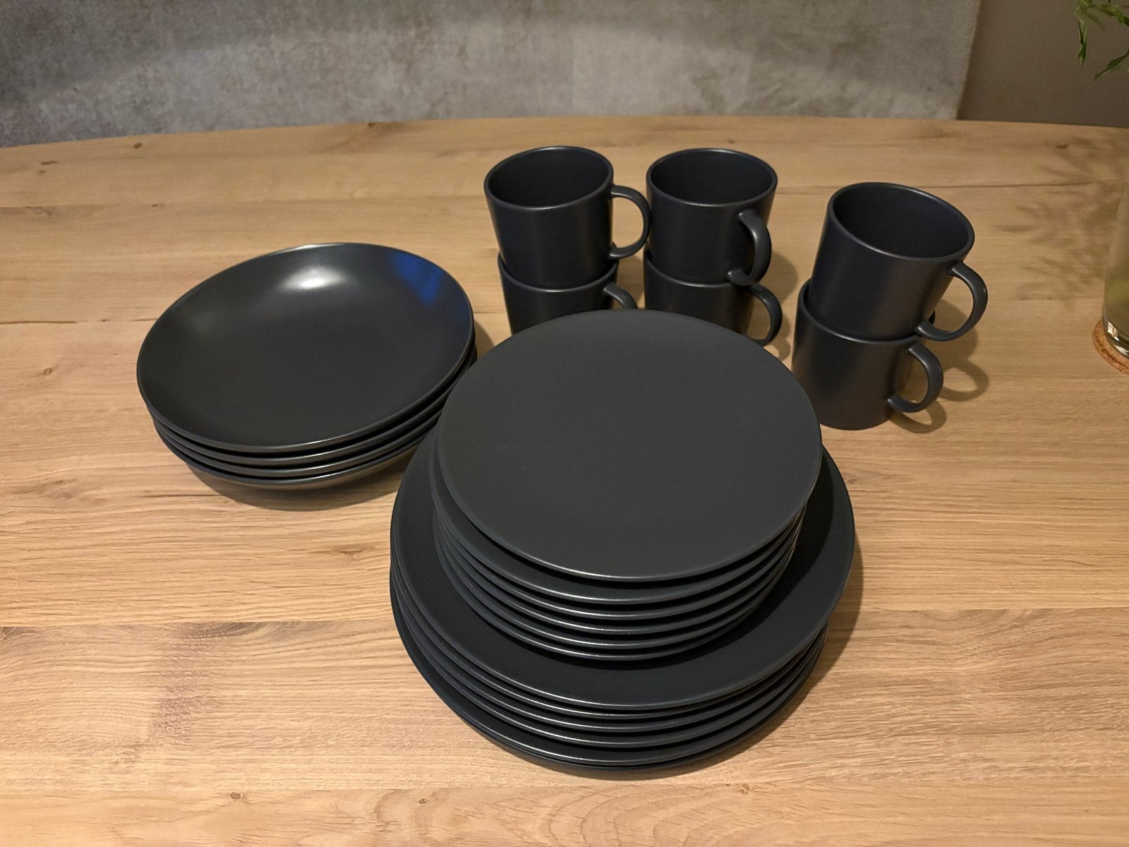 Donkergrijs servies set, Ophalen, Gebruikt, Keramiek, Modern