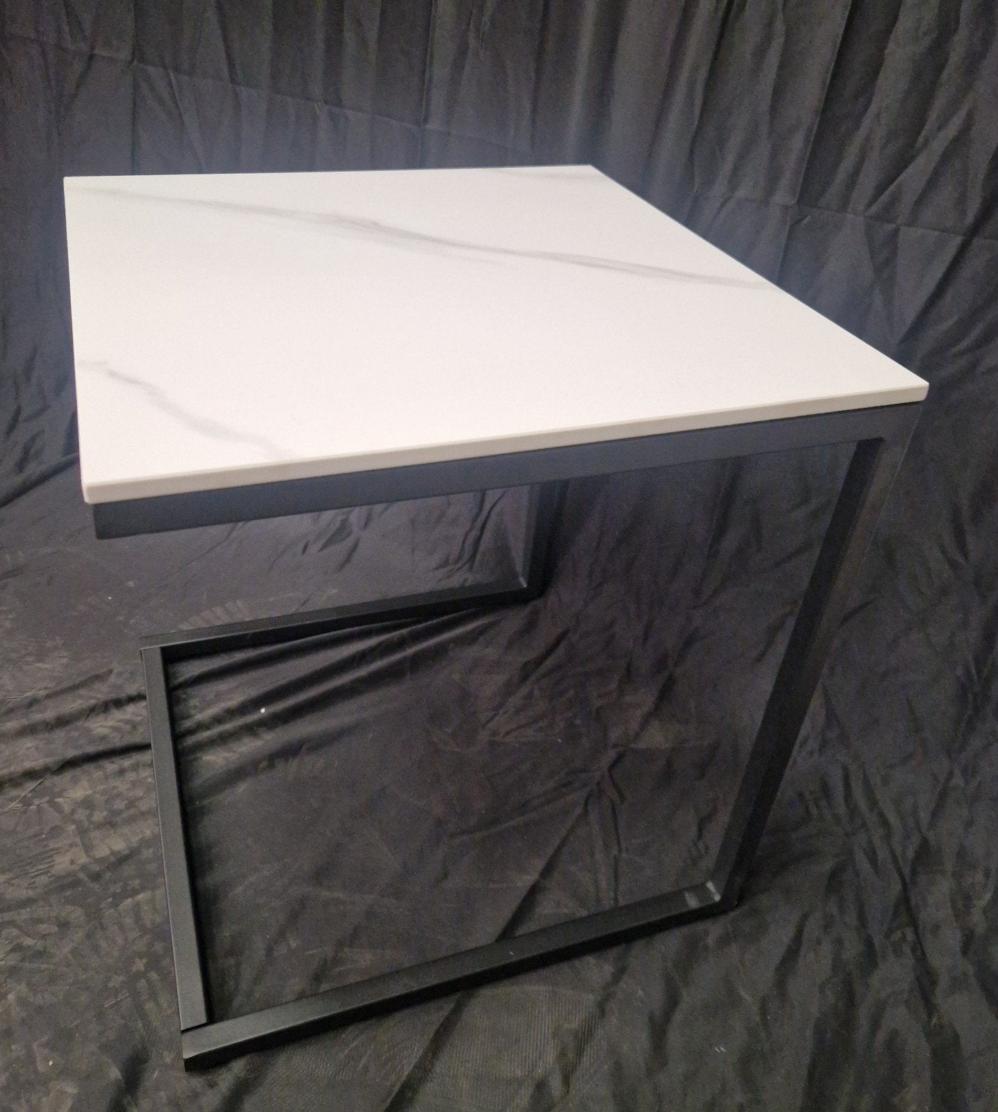 Laptoptafel Marmerlook 45x45x50 cm, Huis en Inrichting, Tafels | Bijzettafels, Overige materialen, Minder dan 55 cm, Modern, Industrieel
