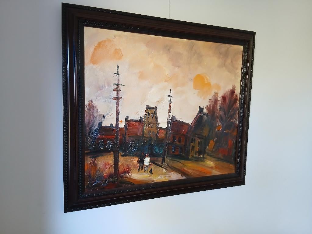Alfons Vermeir (1905 - 1994) Dorpsgezicht, Ophalen of Verzenden