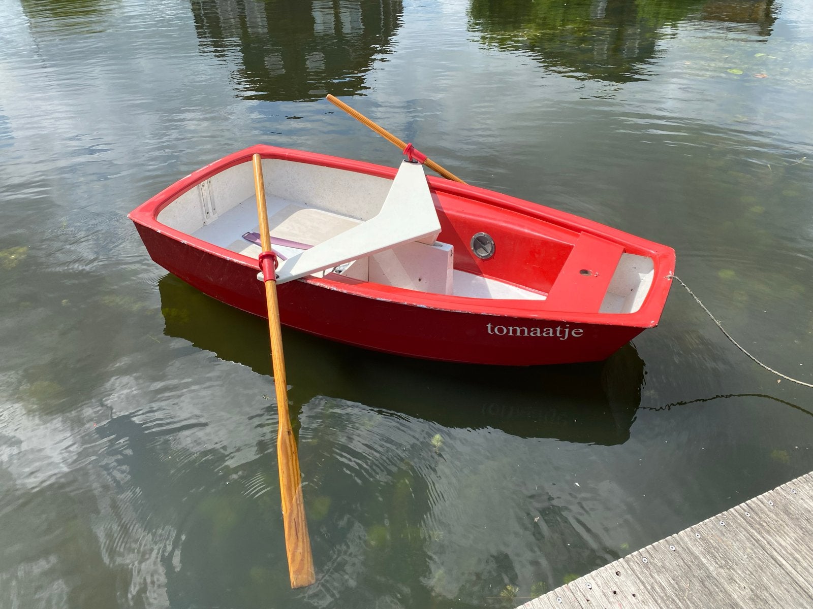 Optimist zeilboot, ook te gebruiken als roeiboot, Watersport en Boten, Optimist, Ophalen, Gebruikt, Polyester