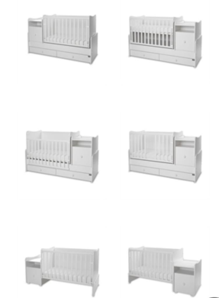 Babybed en kinderbed 0-5 jaar met opbergruimte, Lattenbodem, Gebruikt, 70 tot 85 cm, 140 tot 160 cm