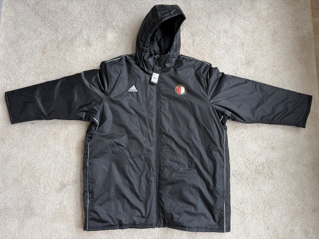 Feyenoord winterjas Adidas (officieel team wear 2018-2019), Zwart, Nieuw, Overige maten, Ophalen of Verzenden
