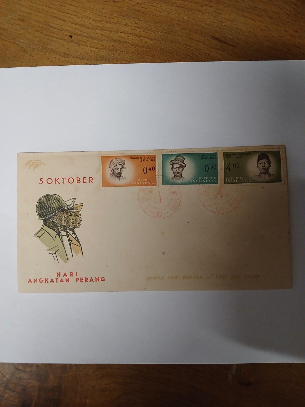 Indonesische Eerste Dag Cover - 5 Oktober 1961, Ophalen of Verzenden, Beschreven, Rest van de wereld