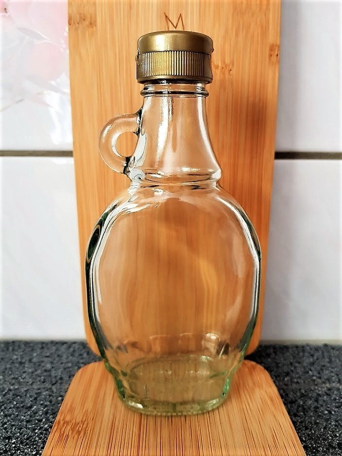 Mooi glazen flesje met oortje - 190 ml, Ophalen of Verzenden, Zo goed als nieuw, Glas