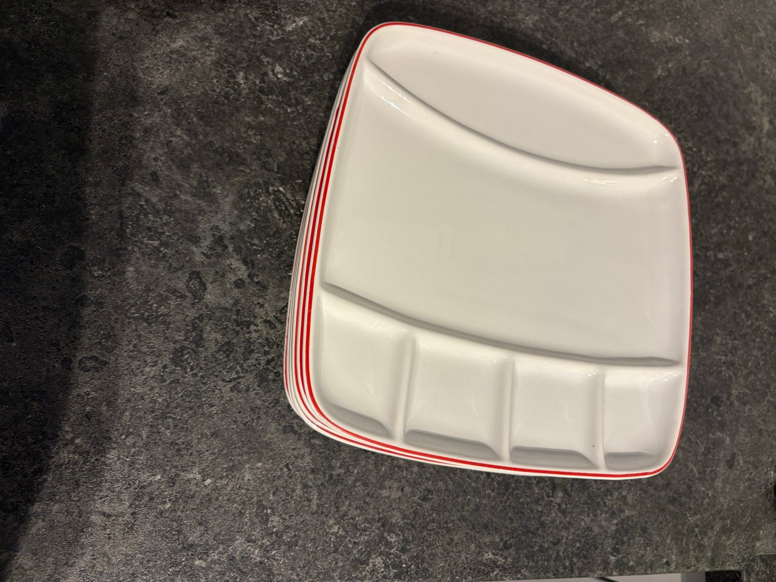 6 Barbecue/Gourmet Borden met Sausvakjes, Huis en Inrichting, Ophalen, Gebruikt, Keramiek, Bord(en)