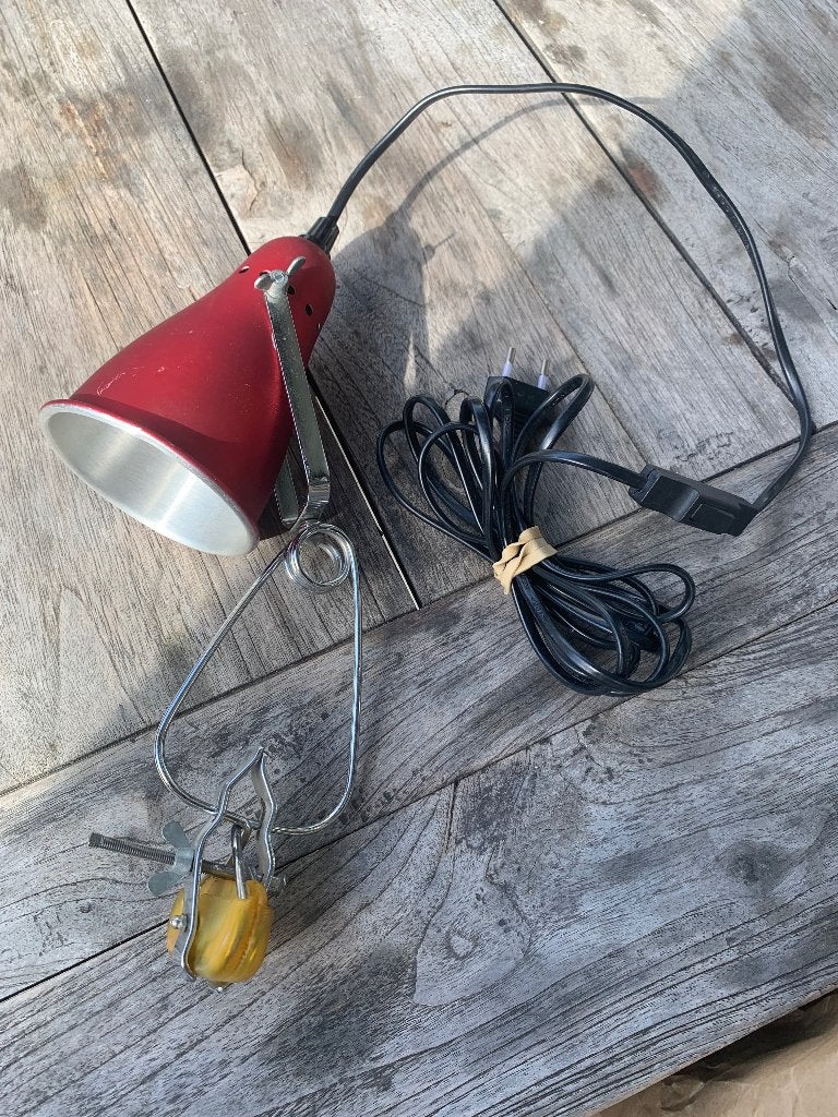 IKEA Fas  vintage cliplamp rood metaal 1990, Gebruikt, Rood, Vintage, Metaal