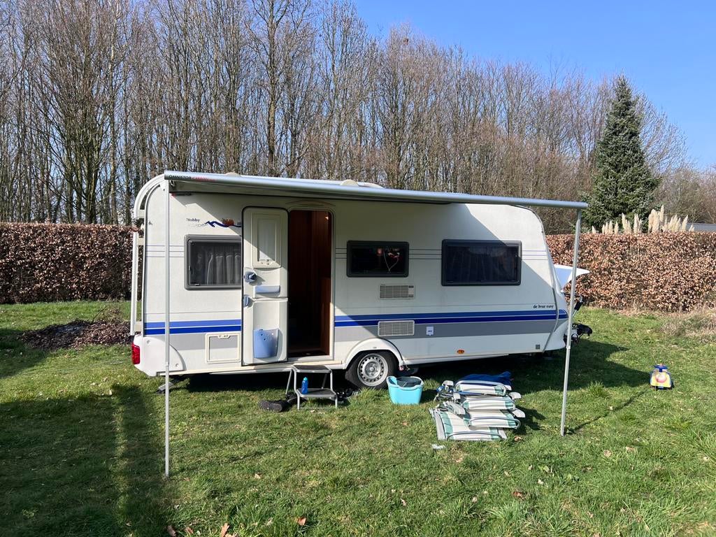 Hobby 495UK stapelbed mover zakluifel, Caravans en Kamperen, Rondzit, Hobby, Particulier, 1000 - 1250 kg
