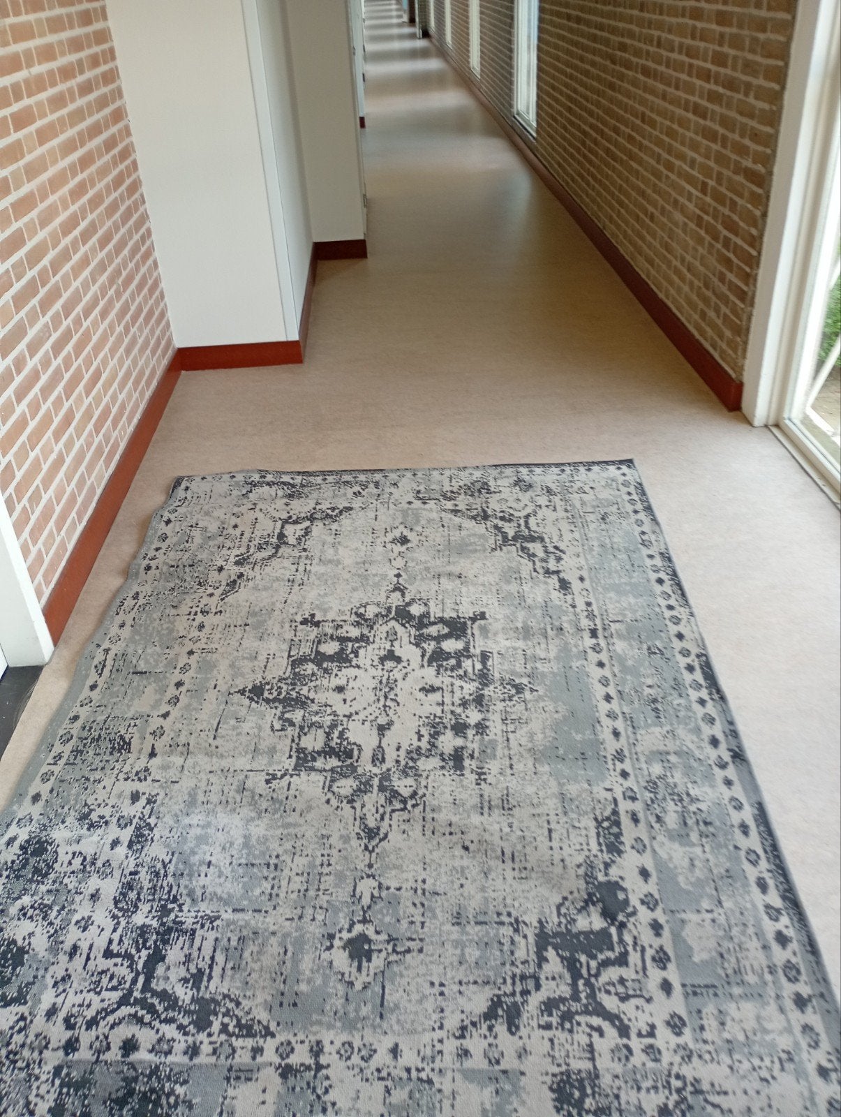 Grijs tapijt met vintage look - 160x230 cm, 150 tot 200 cm, 200 cm of meer, Grijs, Ophalen of Verzenden