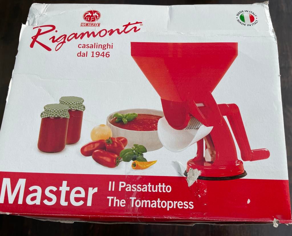 Rigamonti Tomatenpers Master, Huis en Inrichting, Keuken | Keukenbenodigdheden, Zo goed als nieuw, Ophalen of Verzenden