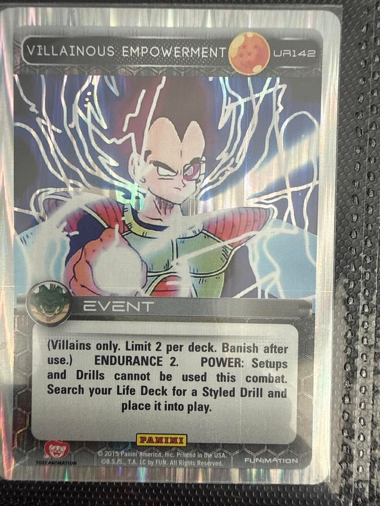 Dragon Ball Super Card Game Villainous Empowerment UR142, Ophalen of Verzenden, Gebruikt, Losse kaart, Foil