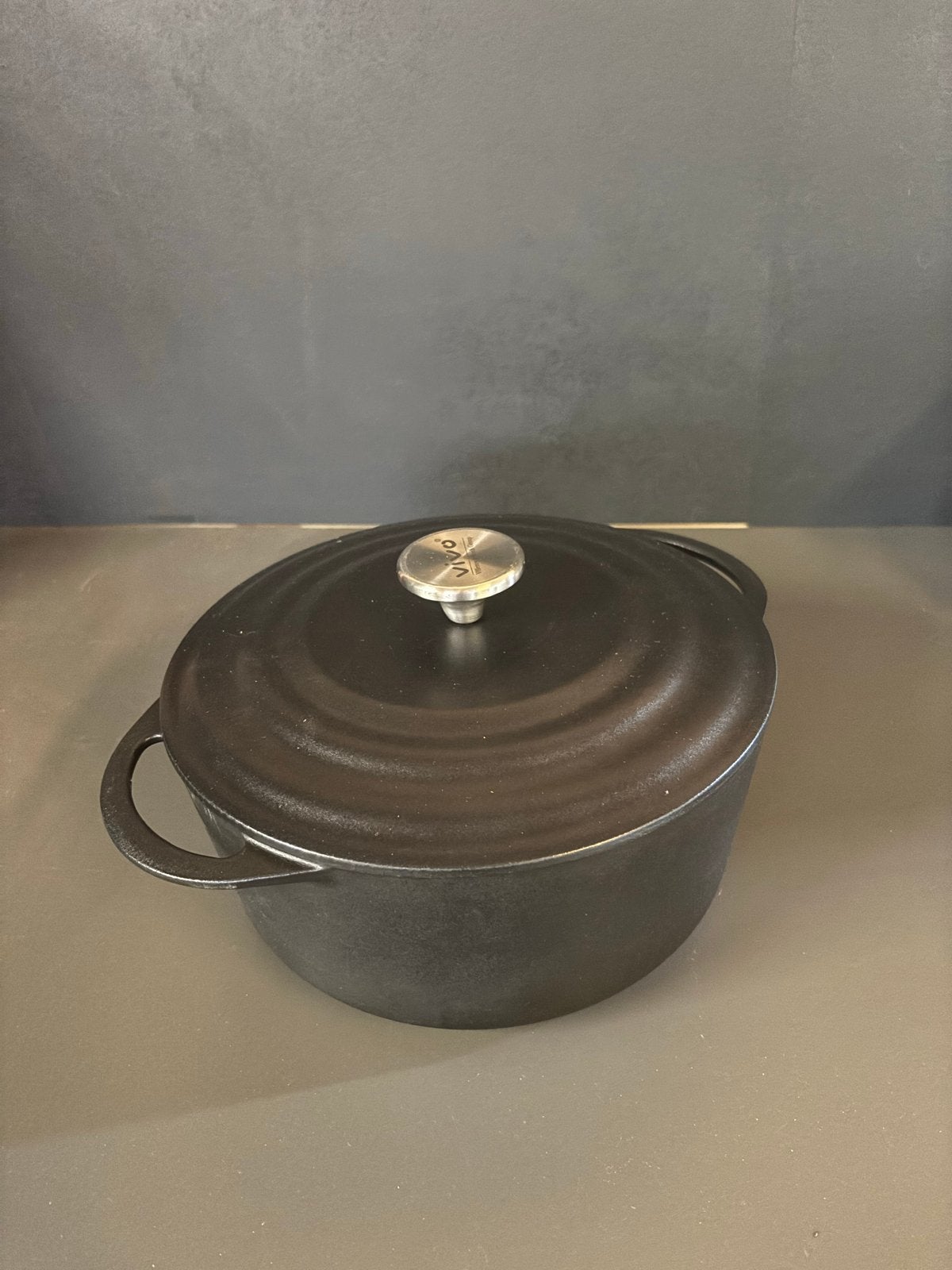 Gietijzeren ViVo Braadpan met Deksel - Zwart, Ophalen, Gebruikt, Overige merken, Braadpan