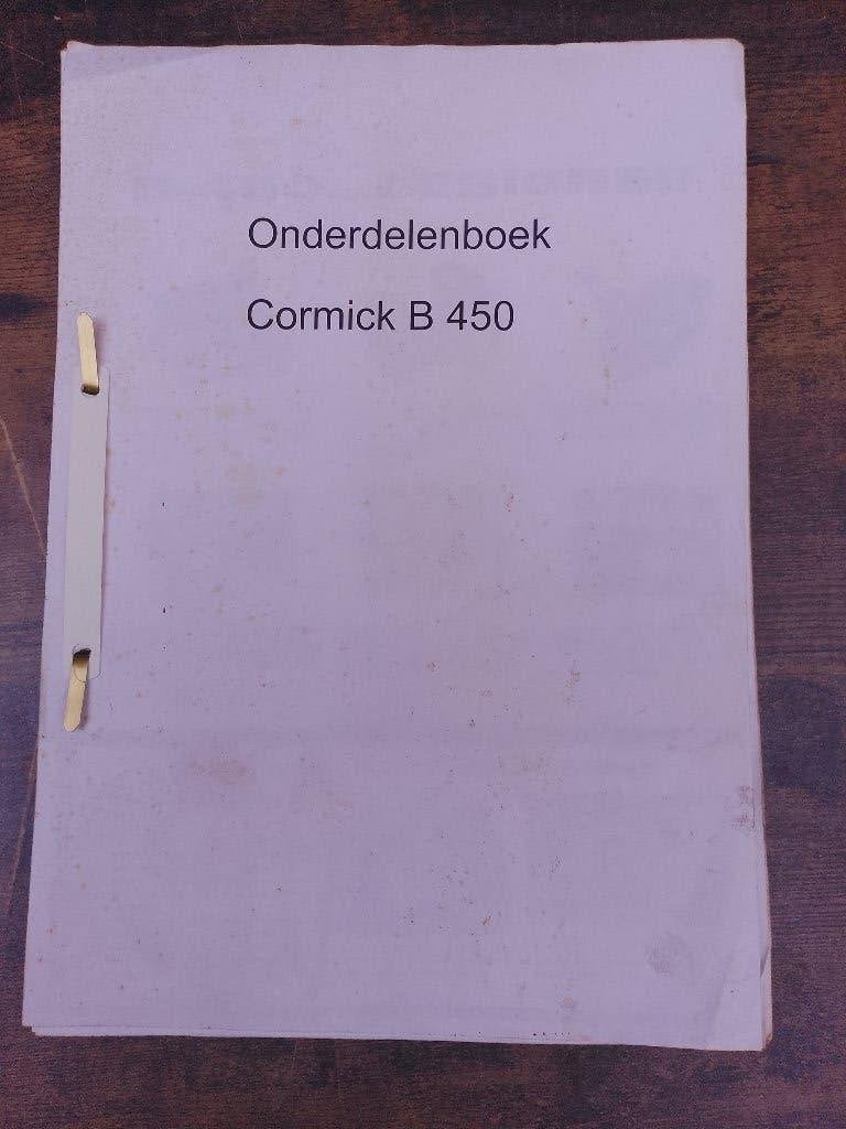 Mc cormick B-450 tractor onderdelenboek, Verzenden, Gelezen, Tractor en Landbouw