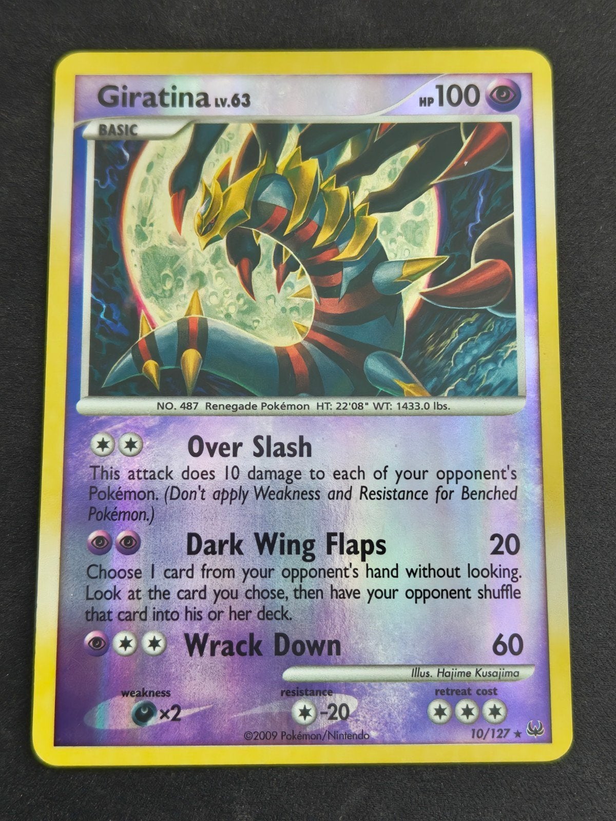 Giratina Lv.63 (PL 10) Pokémon Kaart, Ophalen, Zo goed als nieuw, Losse kaart, Foil