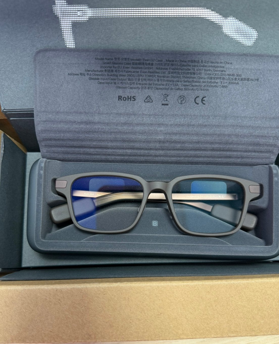 Even Realities G2B Smart Glasses + Clip , zgan, Ophalen, Zo goed als nieuw