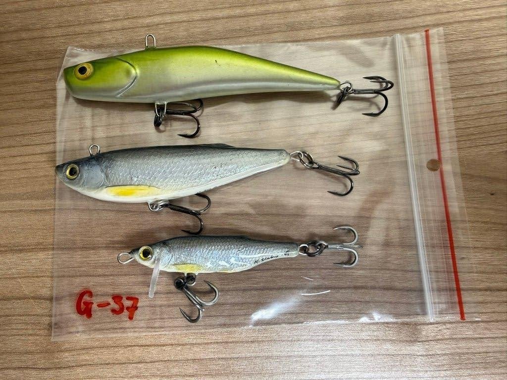 3x Handmade Wobblers voor Roofblei Nieuw Gamakatsu Dreggen, Watersport en Boten, Haak, Nieuw, Ophalen of Verzenden, E