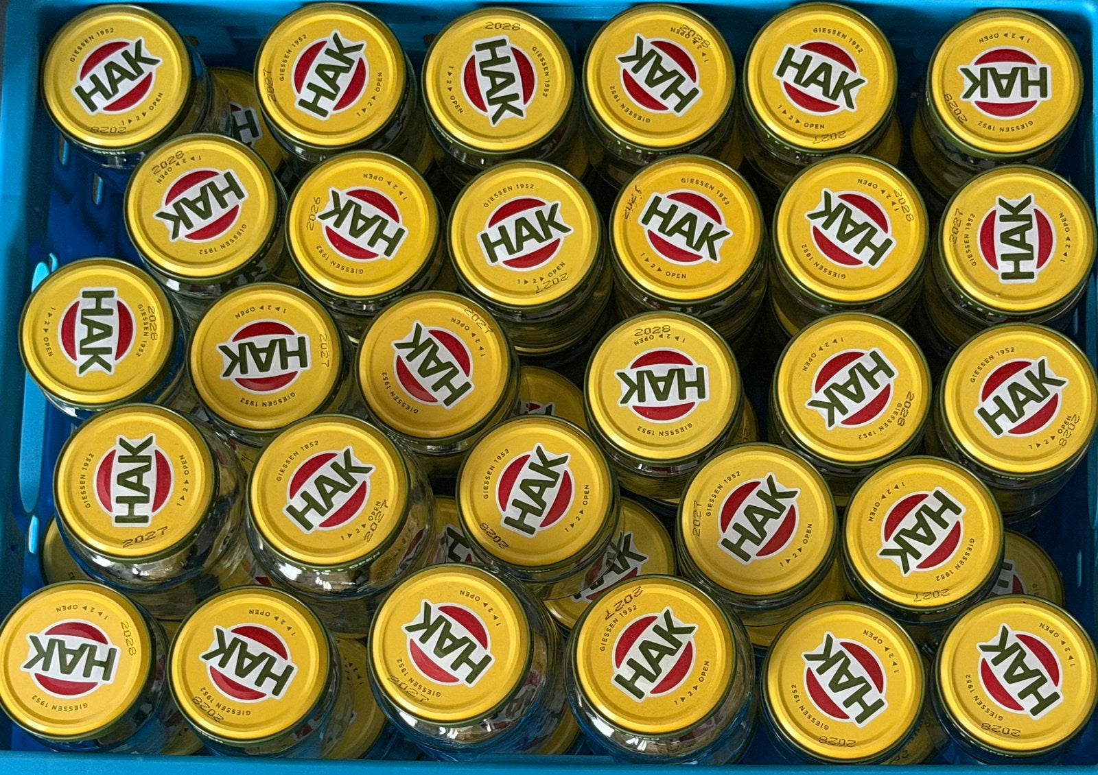 90 stuks lege glazen weckpotten van HAK., Ophalen, Nieuw, Glas, Pot, Bus of Blik