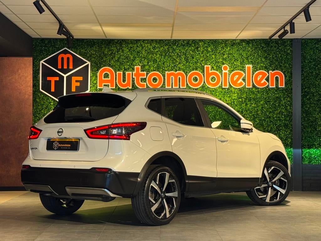 Nissan Qashqai 1.2 TEKNA |PANO|AUTOMAAT|OrgNL|RAMVOL|GARANTI, Gebruikt, 4 cilinders, Met garantie (alle), Wit