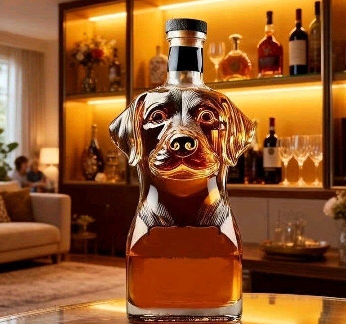 Unieke Hond Vormige Glazen Fles   Decoratieve Karaf, Ophalen of Verzenden, Nieuw, Glas, Brocante