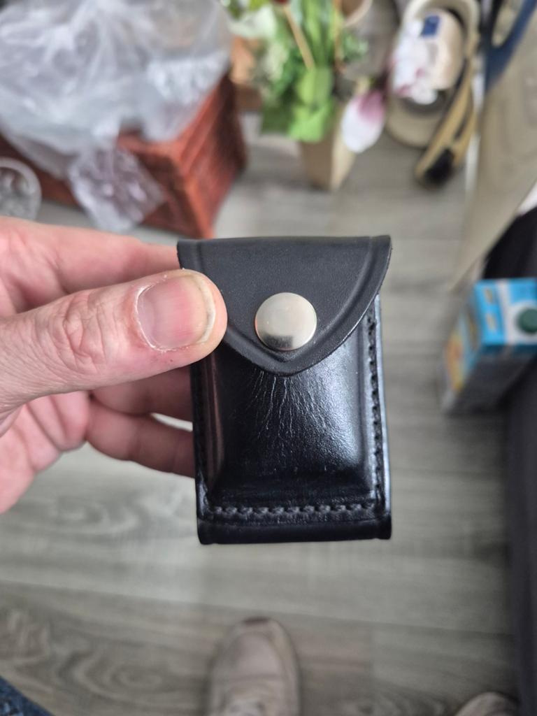 Leren Zippo Opbergtasje voor aan Riem - Zwart, Overige merken, Leer, Zwart, Ophalen of Verzenden