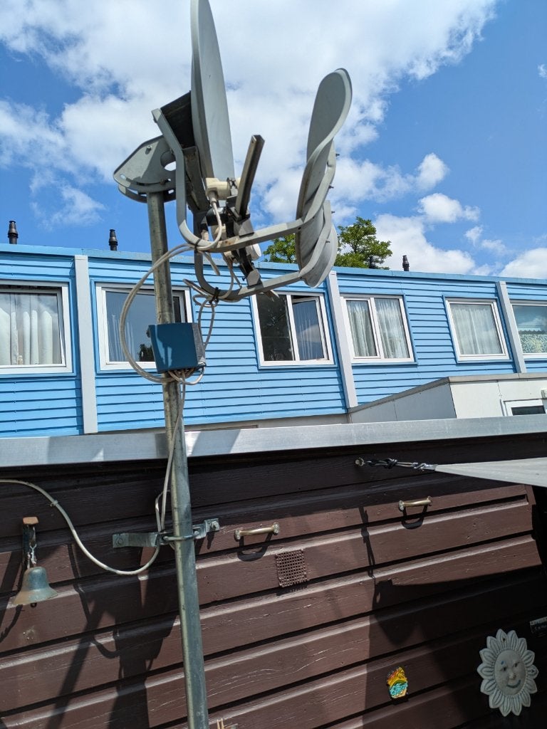 Sateliet ontvanger + schotel, Audio, Tv en Foto, Schotelantennes, Ophalen, Gebruikt, (Schotel)antenne-accessoires, Overige merken