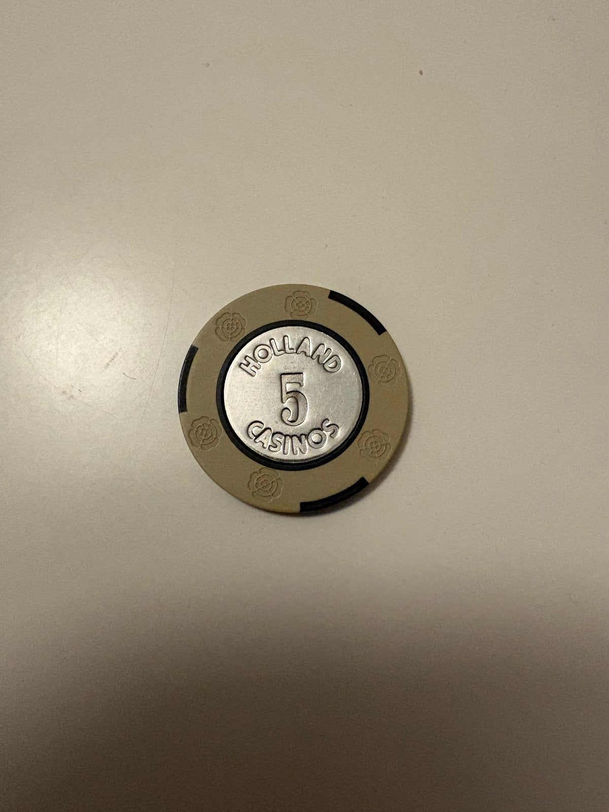 Holland Casino Fiche - Waarde 5 gulden, Ophalen of Verzenden, Gebruikt