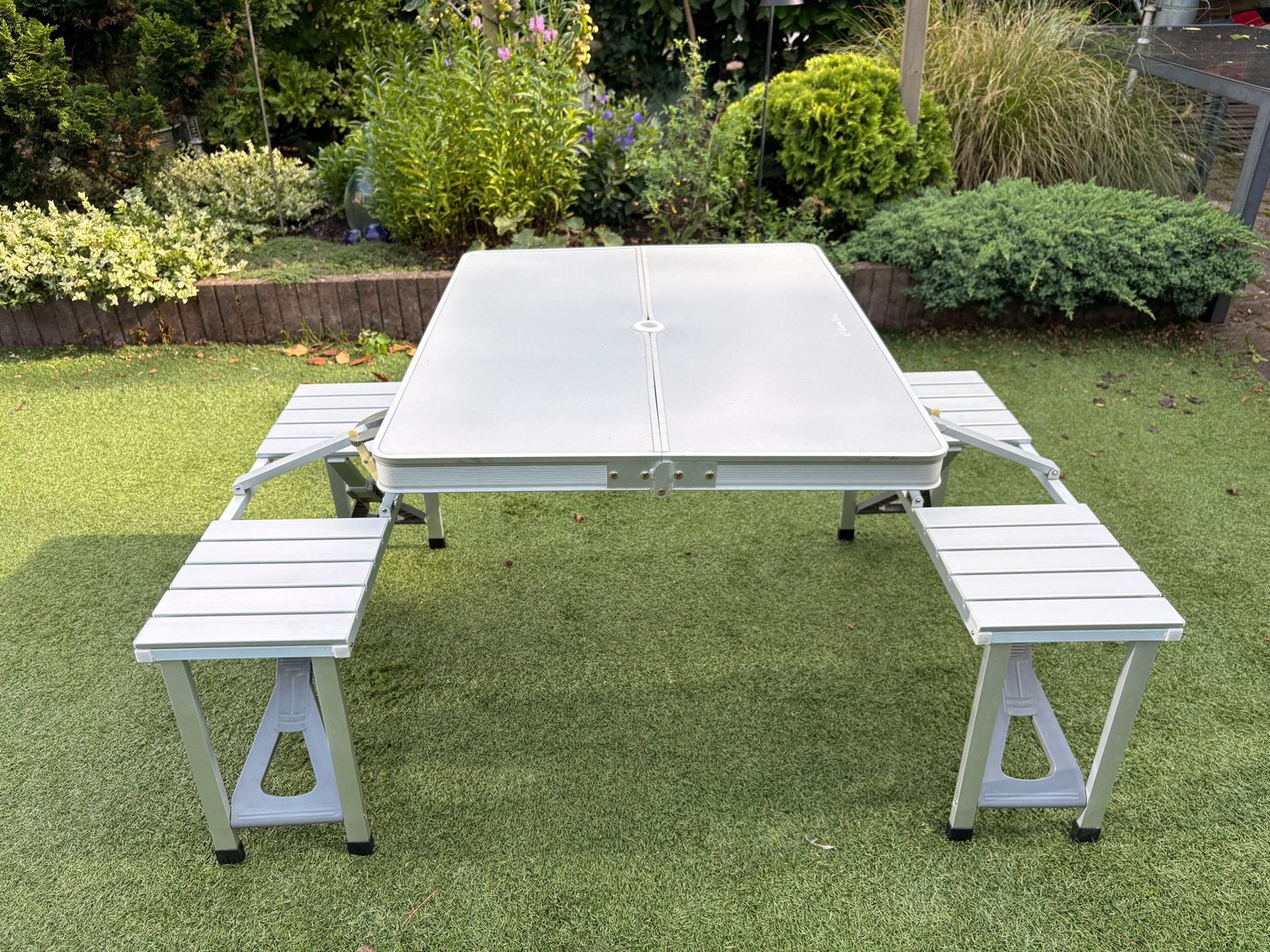 Eurotrail opvouwbare picknicktafel, Caravans en Kamperen, Ophalen, Gebruikt