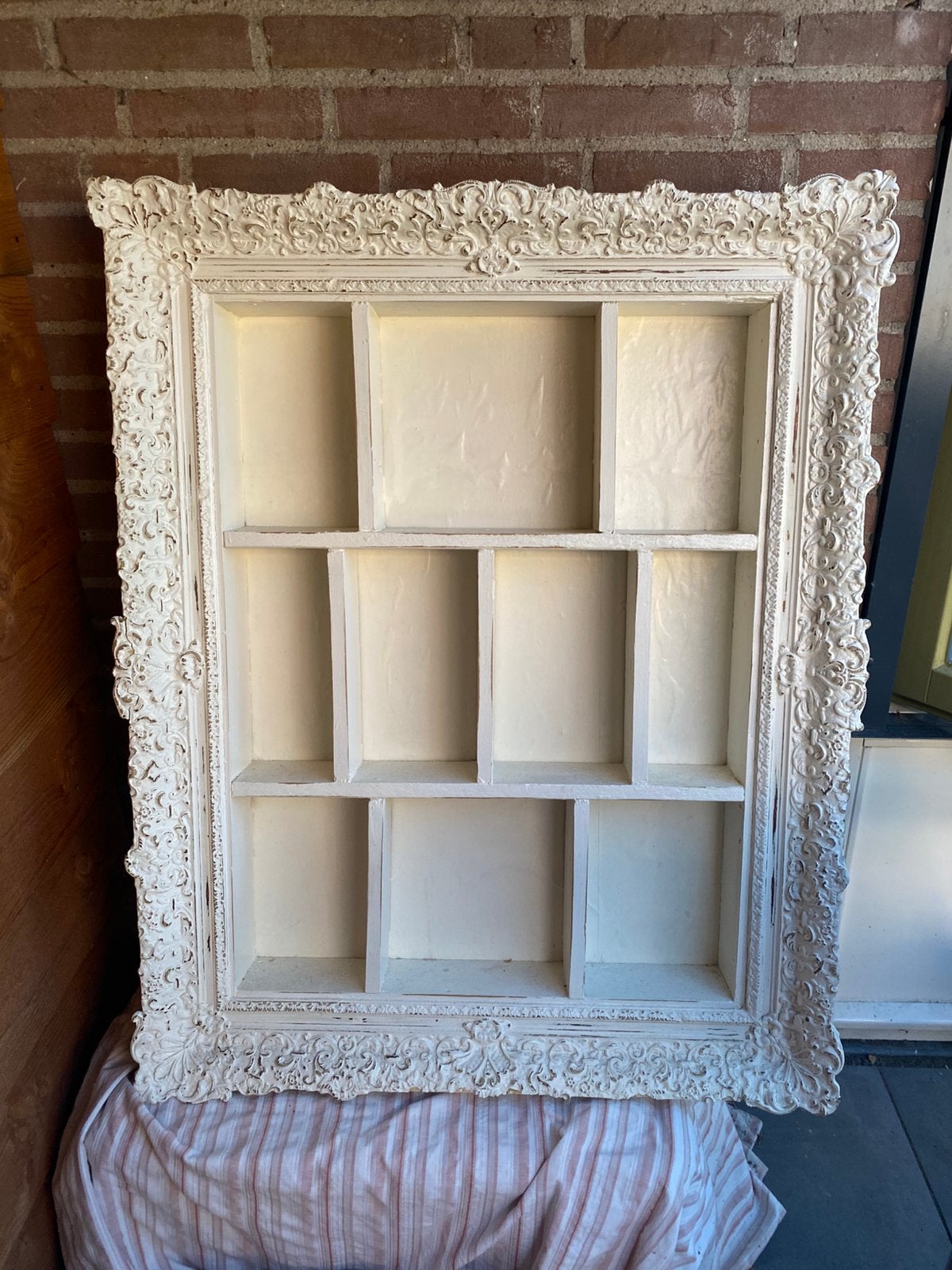 Grote vakkenlijst, creme wit, erg mooi en decoratief, Huis en Inrichting, Ophalen, Gebruikt, 100 tot 150 cm, 50 tot 100 cm