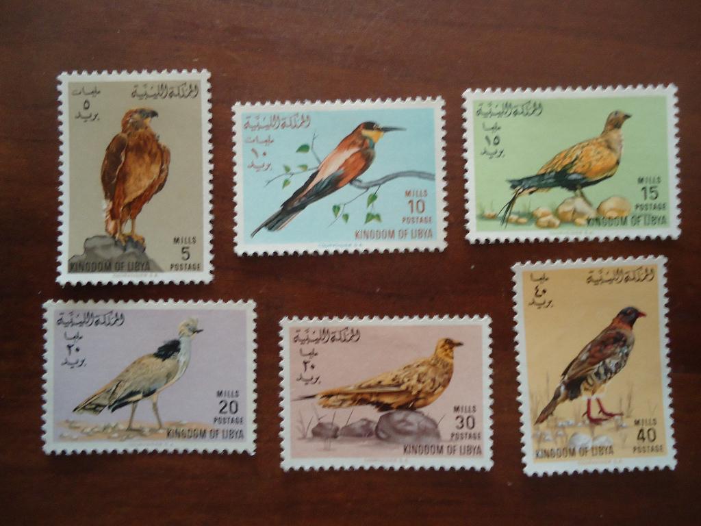 Vogels Libië 1965, mi. 178-83 ongebruikt, Ophalen of Verzenden, Postfris, Dier of Natuur