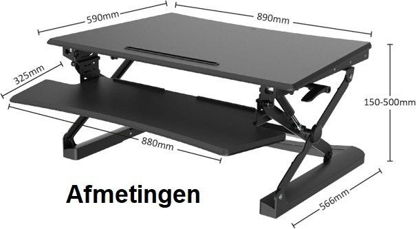 Bureau-opzet UPdesk XL, Ophalen, Zit-sta bureau, Gebruikt, 89 cm